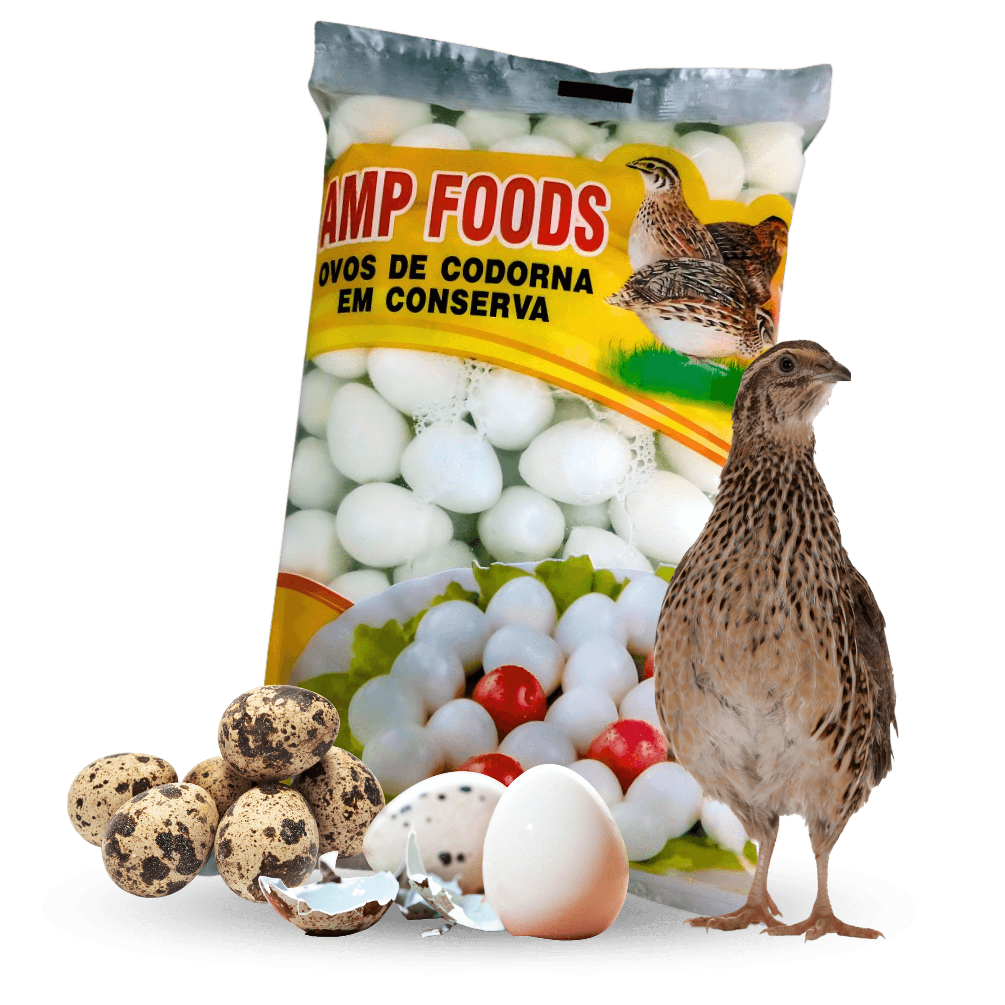 Ovos de codorna em conserva AMP Foods